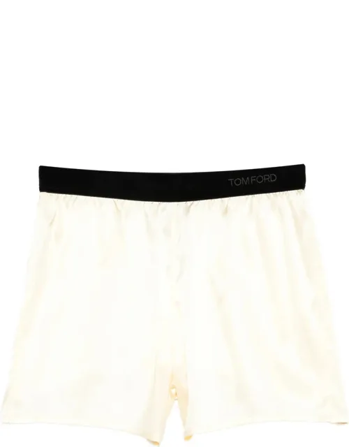 Elasticated-waistband Pajama Shorts