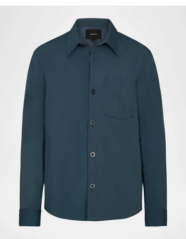 Insulated Technical Cotton Shirt Jacket