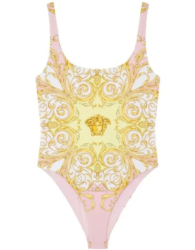 Spring Baroque-print One-piece Swimsuit