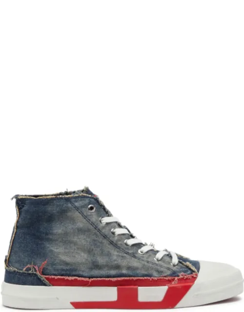 D-verse High-top Sneakers In Denim With D Logo