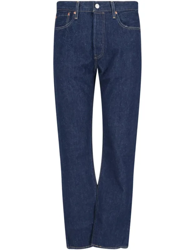 '501 Jeans With Belt Loops And Button Closure'