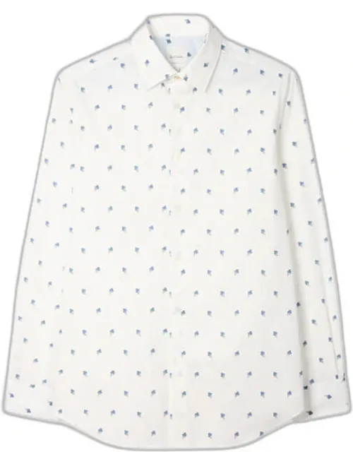 Tailored-fit Ditsy Flower Cotton Shirt