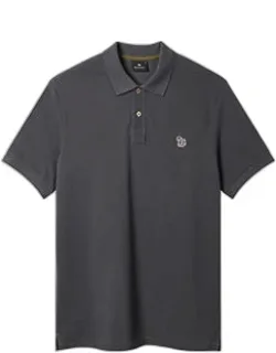 Charcoal Organic Cotton Zebra Polo Shirt