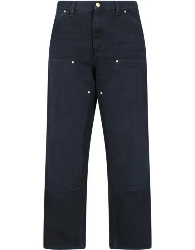 Double Knee Straight Jeans