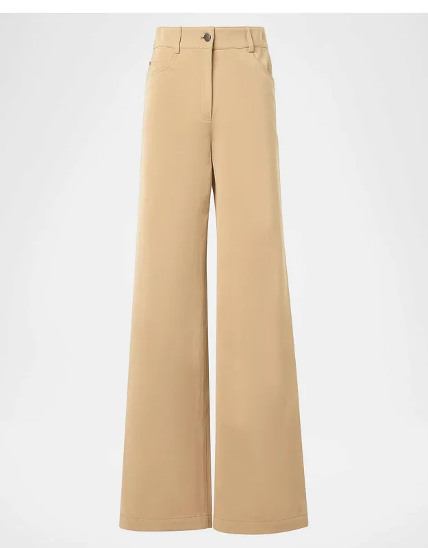 Wide-leg Cotton Gabardine Pants