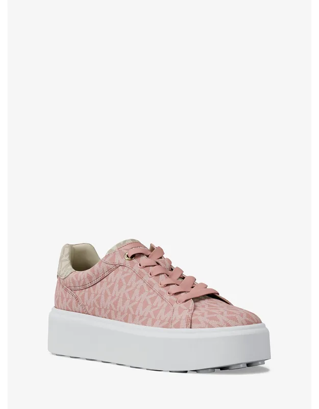 Two-tone Logo Platform Sneakers