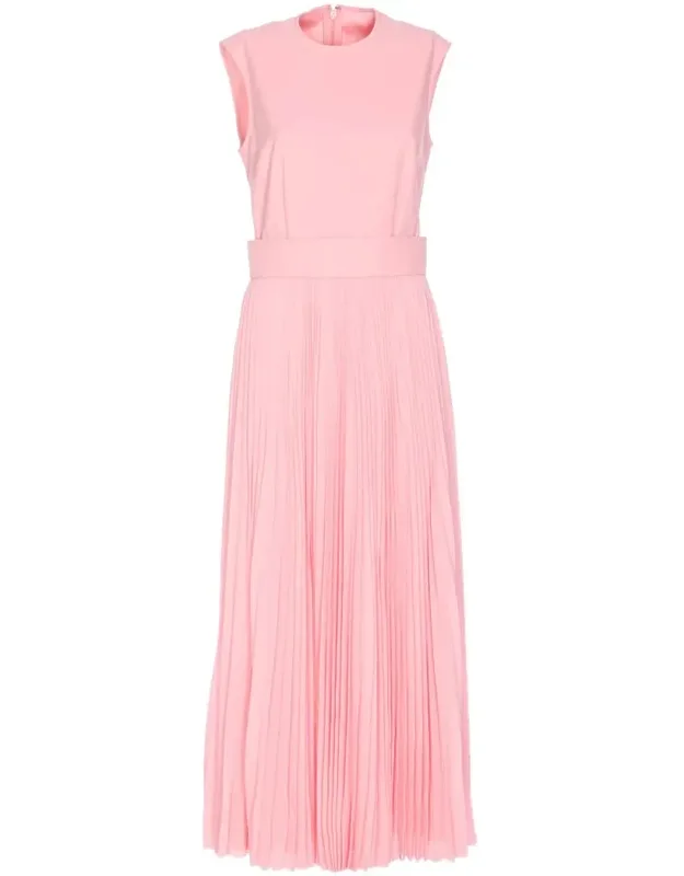 Solace London Dress With Zip And Hook Closure And Round Neckline