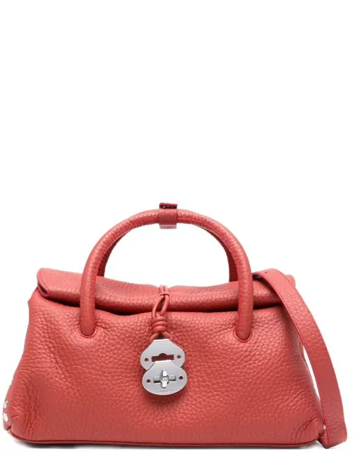 Top Handle Studded Detailing Leather Material Roll-top Closure