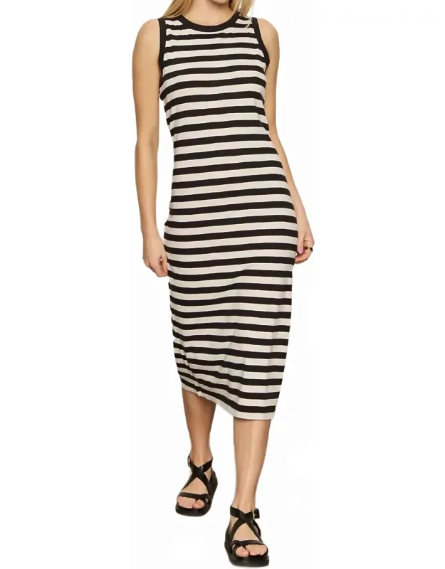 Bold Stripe Midi Dress