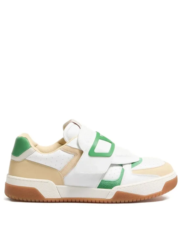 Sneakers With Rubber Sole And Perforated Detailing