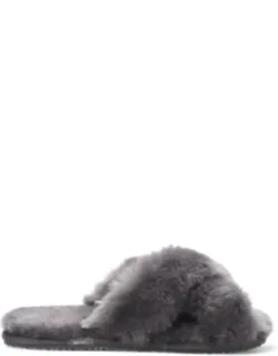 Genuine Sheepskin Crossover Comfort Slippers