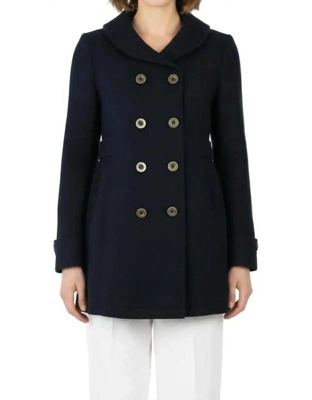 Double Breasted Coat With Shawl Collar