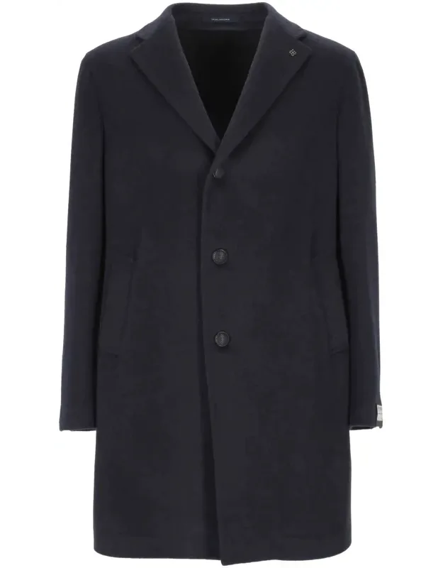 Tagliatore Coats, Cashmere, Button Closure, Notched Lapel, Patch Pockets, Plain Design