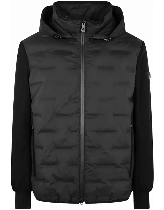 Dual-material Stretch Jacket With Technical Nylon Drill