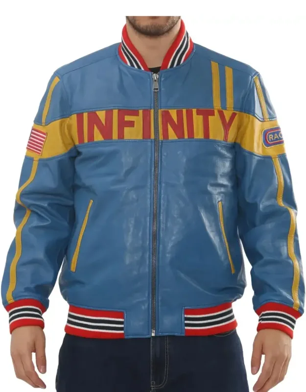 Motorcycle Jacket Leather Biker Bombers With American Flag