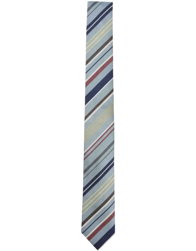Tie - High-quality Silk, All Over Signature Striped Pattern