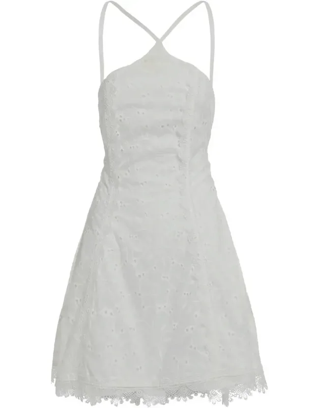 Macramé Lace Mini Dress