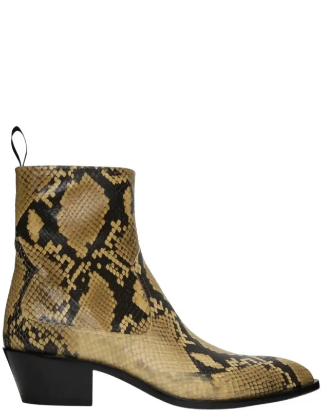 Gaiman Rhu Snake Embossed Leather Boots