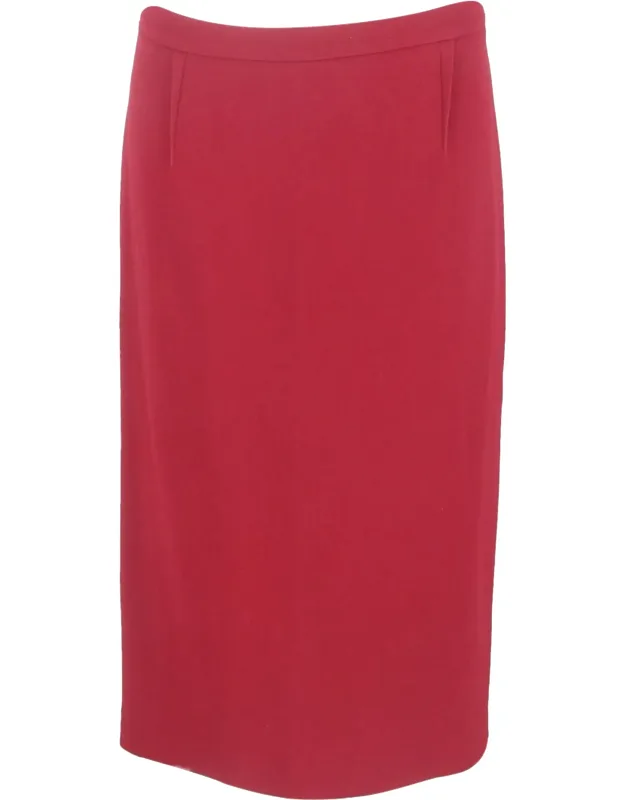 Back-zipped Midi Pencil Skirt