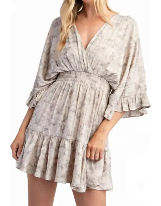 V Neck Mini Dress