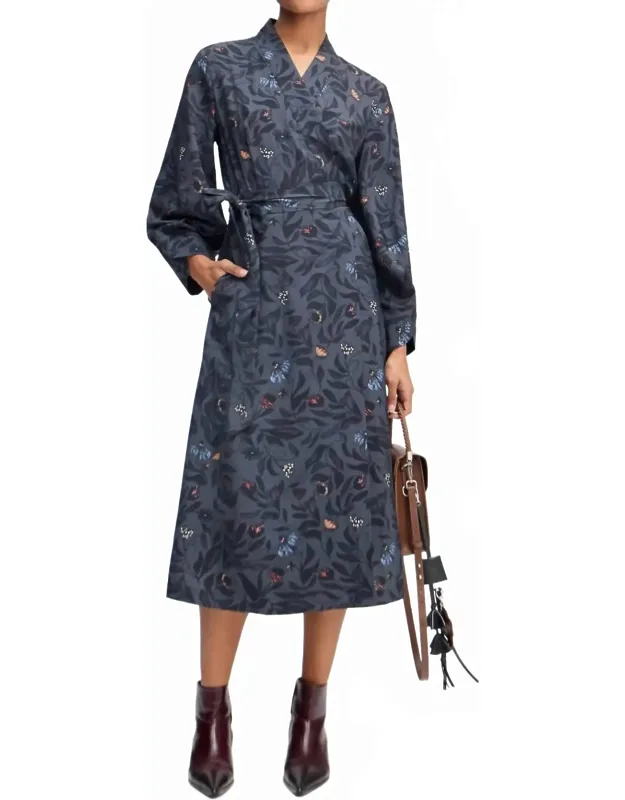 Print Wrap Dress
