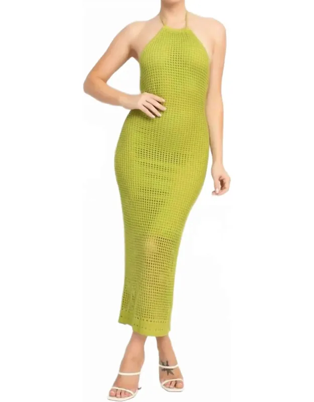 Halter Backless Bodycon Maxi Dress