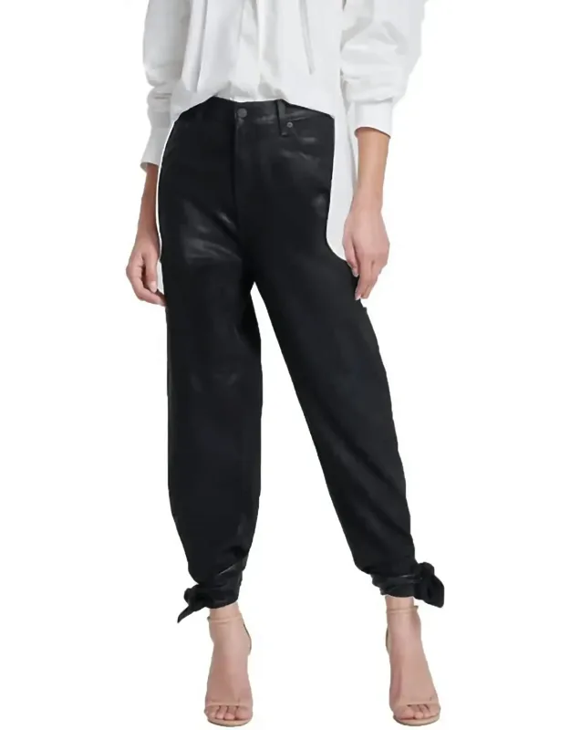 Cropped Coated Denim Jeans