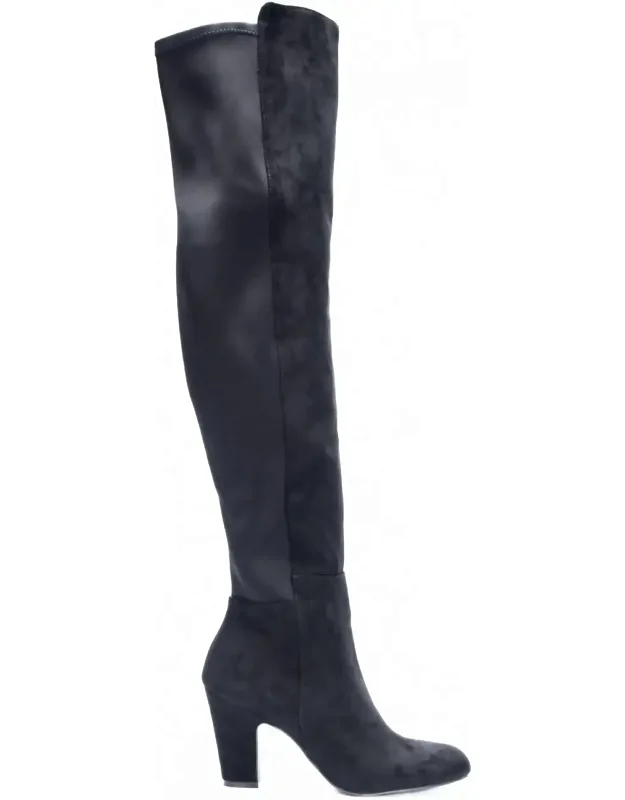 Canyon Low Heel Thigh High Stretch Boots