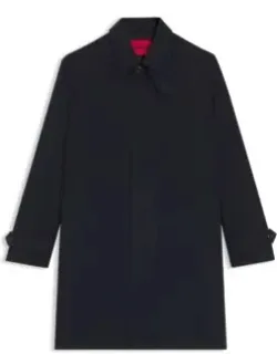 Regular-fit Coat In Water-repellent Gabardine
