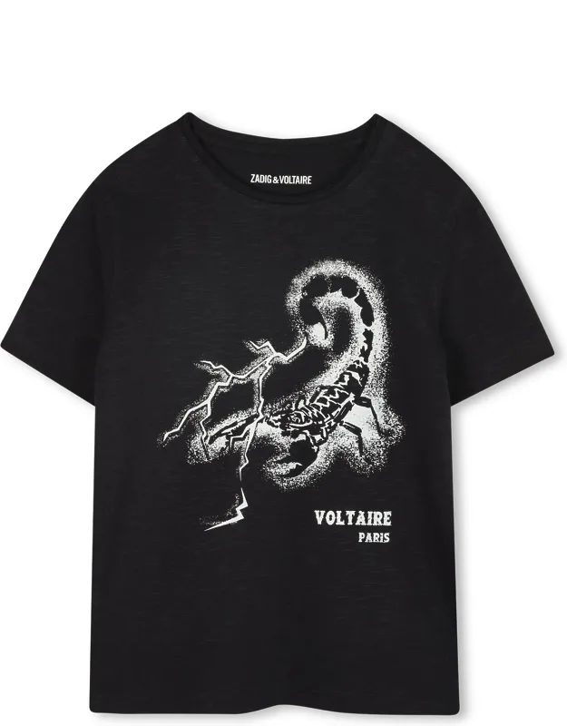 T-shirt With "scorpion" Logo