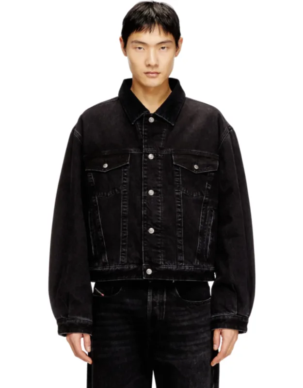 Padded Trucker Jacket In Denim