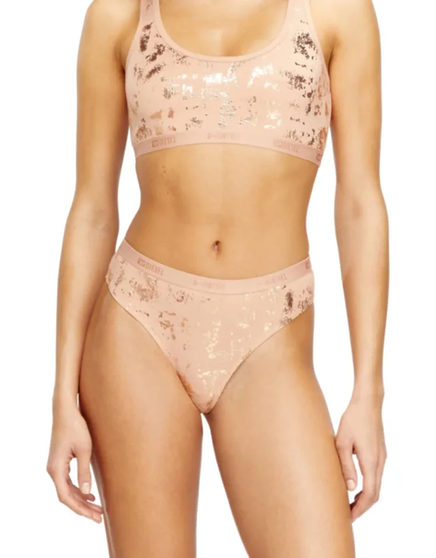 Thong In Metallic-effect Stretch Cotton - Strings