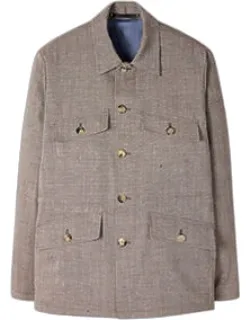 Flecked Wool-viscose Field Jacket