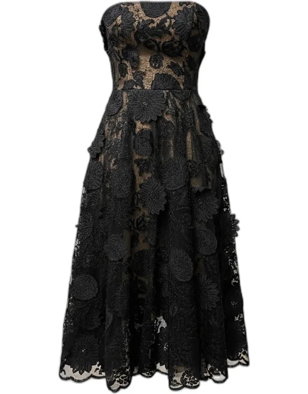 Embroidered Midi Dress