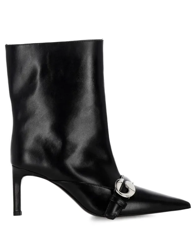 Boots With Buckle Strap Detail