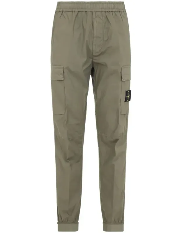 Pants With Cotton Blend And Cargo Pockets