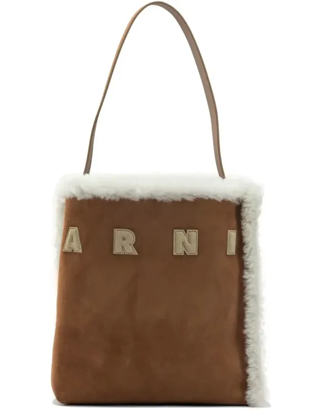 _museum Shoulder Bag With Shearling Details_