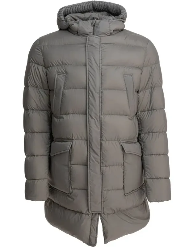 Long Down Jacket With Hood