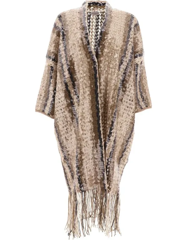 Jute And Cotton Cardigan