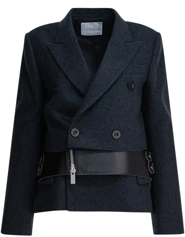 Wool And Leather Coat