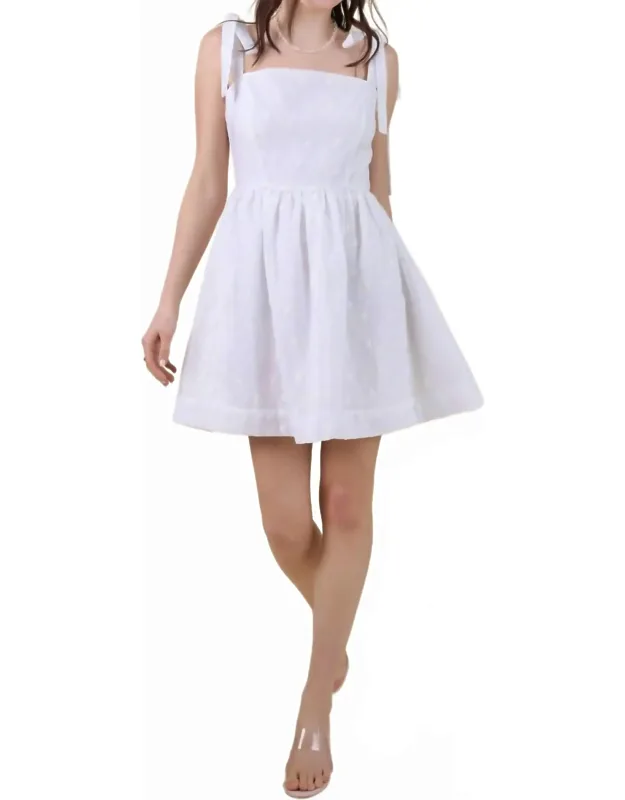 Floral Tie Shoulder Mini Dress