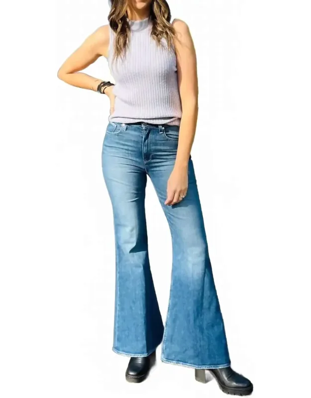 Charlie Flare Jeans With High-rise Waist And Flared Leg Opening