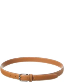 Stitch Detail Leather Belt