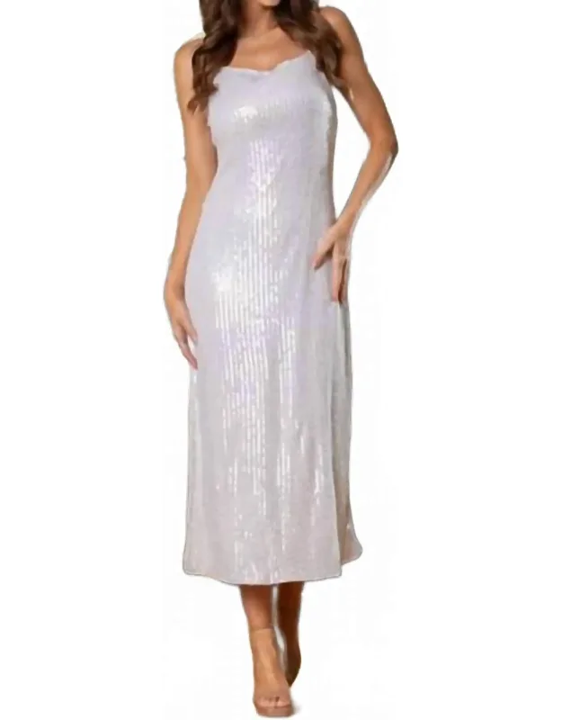 Sequin Chain Strap Dress