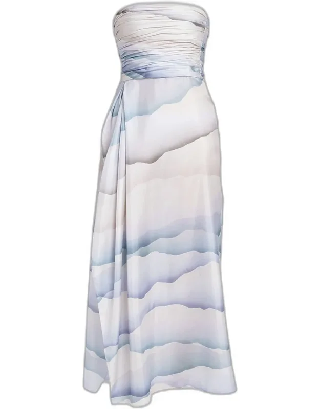 Ruched Silk Dress