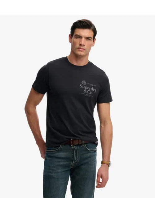 Superdry 1954 Company Relaxed T-shirt With Ribbed Crew Neckline And Textured Graphic