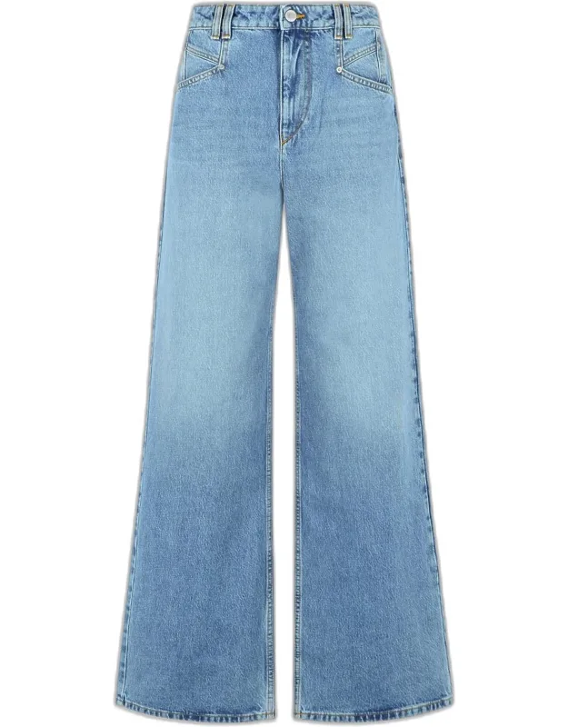 Lemony Light Blue Cotton Jeans
