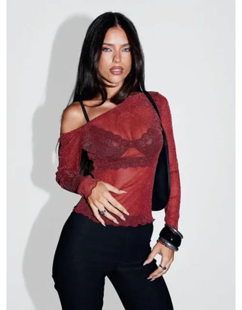 Zondra Sheer One Shoulder Top