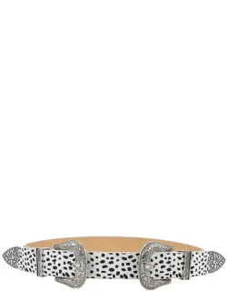 Fashion Chic Trendy Double Buckle Leopard Belt
