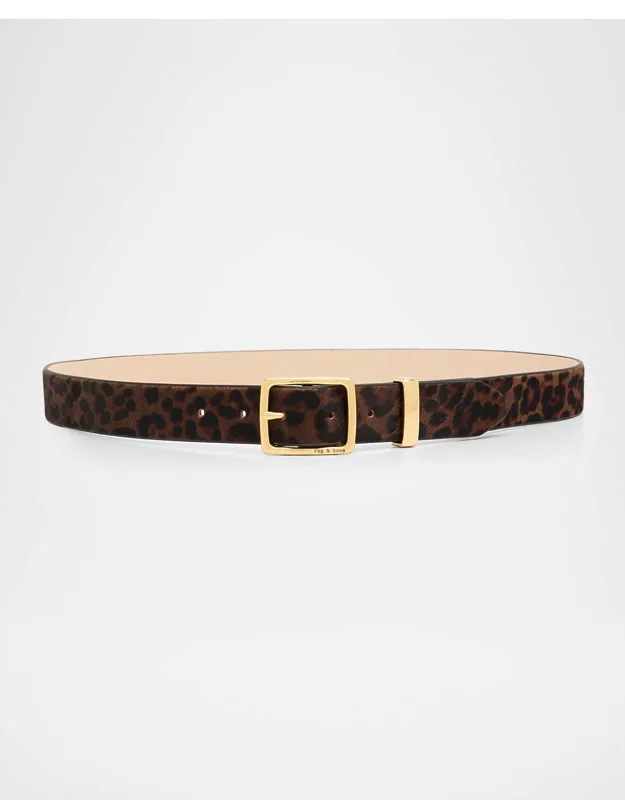 X Boyfriend Leopard Calf Hair Belt